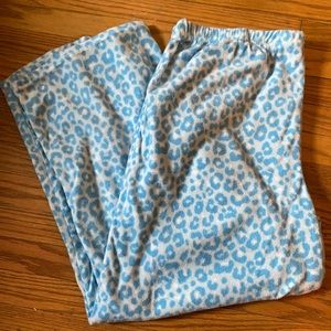 Blue animal print pj set. Shirt and pants.